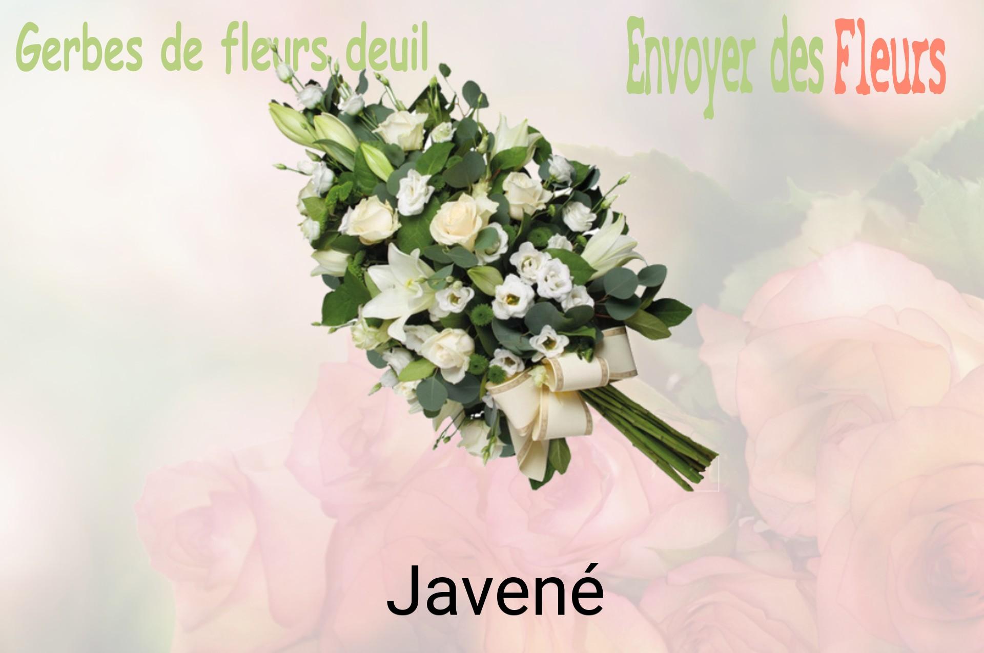Gerbe de fleurs de deuil livrée à Javené